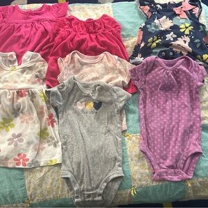 Kids One Piece Set - Pink, Gray, Purple